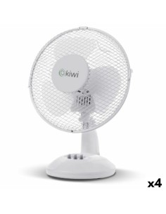 Ventilateur de Bureau Kiwi Blanc Ø 27 cm 21W (4 Unités)