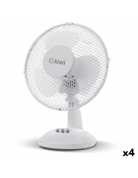 Ventilateur de Bureau Kiwi Blanc Ø 27 cm 21W (4 Unités)