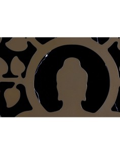 Décoration murale Home ESPRIT Noir Doré Buda Oriental 100 x 1 x 100 cm (2 Unités) 2