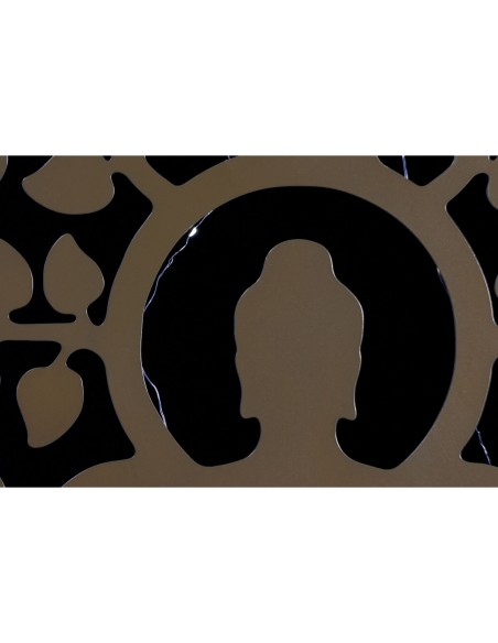Décoration murale Home ESPRIT Noir Doré Buda Oriental 100 x 1 x 100 cm (2 Unités)