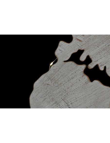 Décoration murale Home ESPRIT Blanc Noir Mappemonde Loft 100 x 1 x 100 cm (2 Unités)