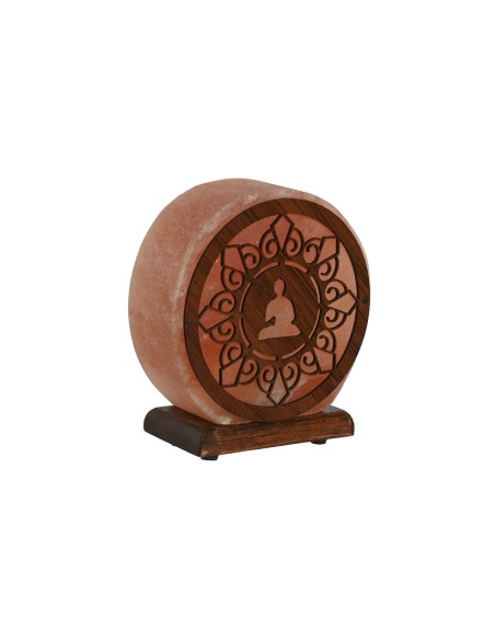 Lampe de bureau Home ESPRIT Marron Rose Sel Bois de manguier 15 W 220 V 16 x 7 x 18 cm