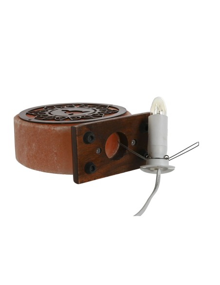 Lampe de bureau Home ESPRIT Marron Rose Sel Bois de manguier 15 W 220 V 16 x 7 x 18 cm