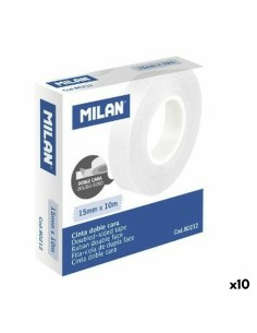 Ruban adhésif double face Milan 15 mm 10 m Transparent (10 Unités)