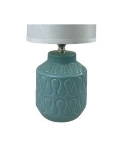 Lampe de bureau Versa Lizzy Bleu Céramique 13 x 26,5 x 10 cm 2