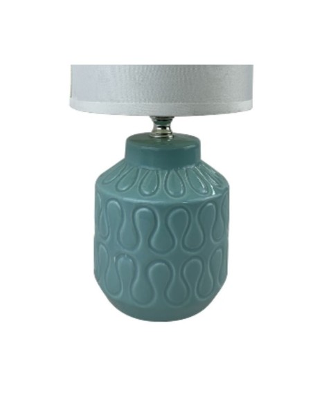 Lampe de bureau Versa Lizzy Bleu Céramique 13 x 26,5 x 10 cm