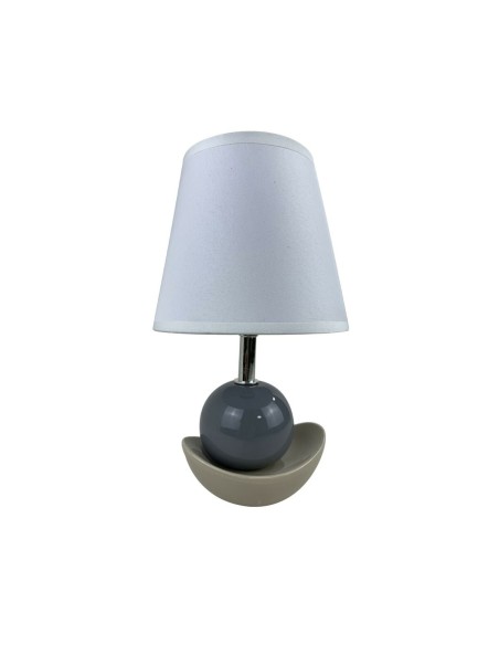 Lampe de bureau Versa Noela Gris Céramique 15 x 25 x 12 cm