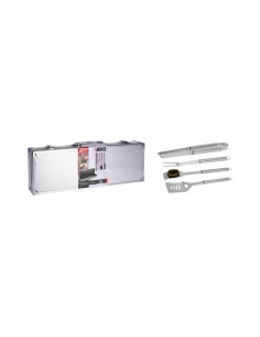 Ustensiles pour barbecues Acier inoxydable 46 x 16 x 8 cm 4 Pièces