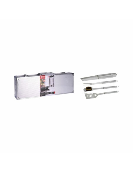 Ustensiles pour barbecues Acier inoxydable 46 x 16 x 8 cm 4 Pièces