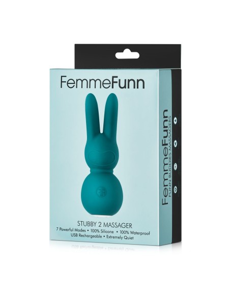 Mini Vibromasseur FemmeFunn Stubby 2 Bleu