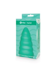Plug Vibrant Anal B-Vibe Twist Texture Vert