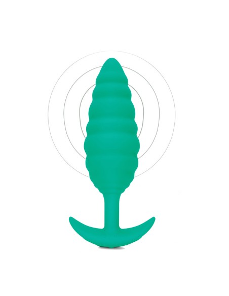 Plug Vibrant Anal B-Vibe Twist Texture Vert