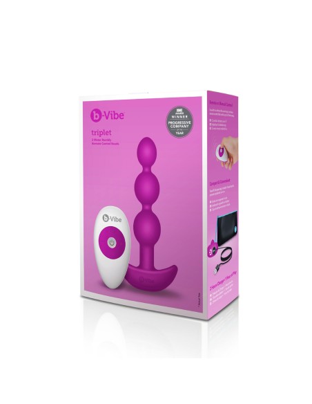Triplette Anale à Perles Fushia B-Vibe 92740 Rose