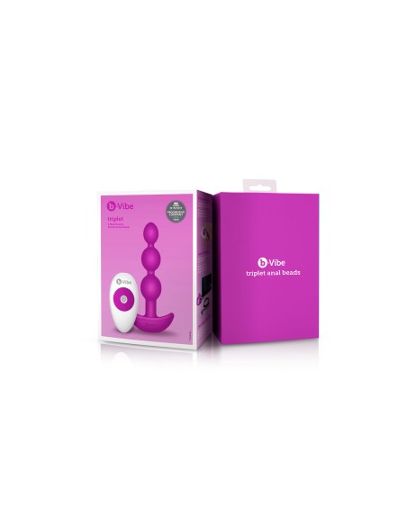 Triplette Anale à Perles Fushia B-Vibe 92740 Rose