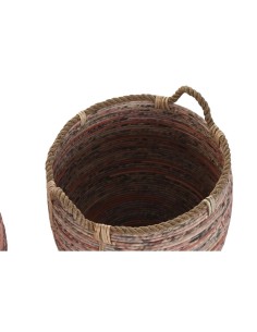 Set de basket DKD Home Decor Pêche Naturel Boho 52 x 52 x 58 cm 2