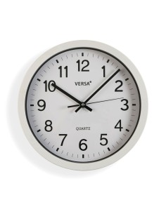 Horloge Murale Versa Blanc Plastique Quartz 4,3 x 30 x 30 cm