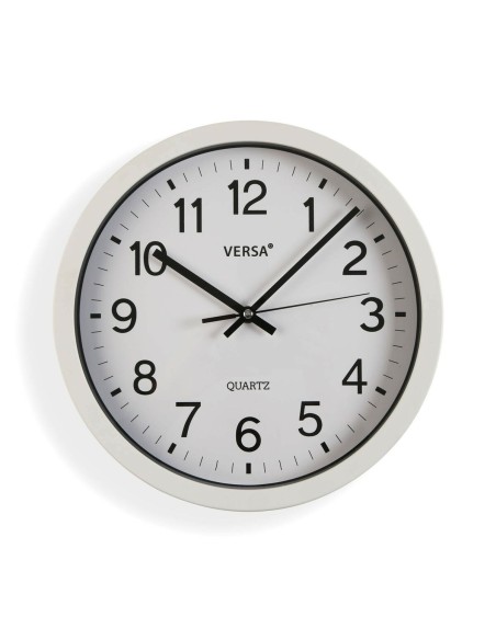 Horloge Murale Versa Blanc Plastique Quartz 4,3 x 30 x 30 cm