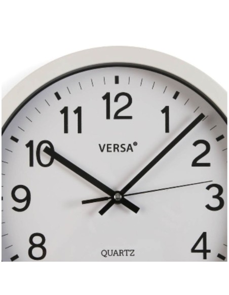 Horloge Murale Versa Blanc Plastique Quartz 4,3 x 30 x 30 cm