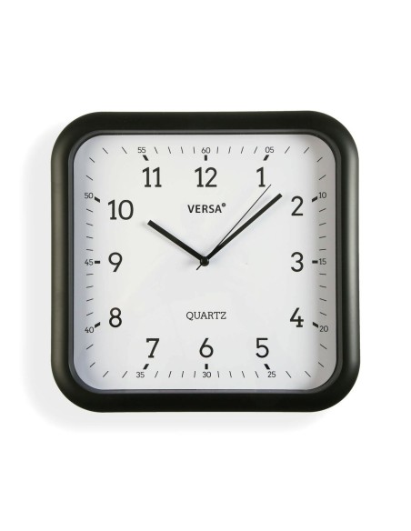 Horloge Murale Versa Noir Plastique Quartz 3,5 x 28,5 x 29,5 cm