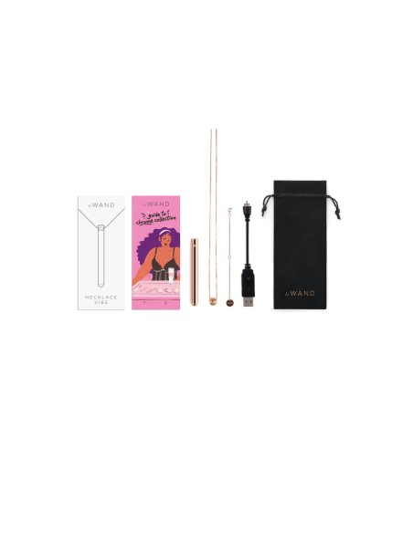 Vibromasseur à boules Le Wand Necklace Pendentif Rose Or