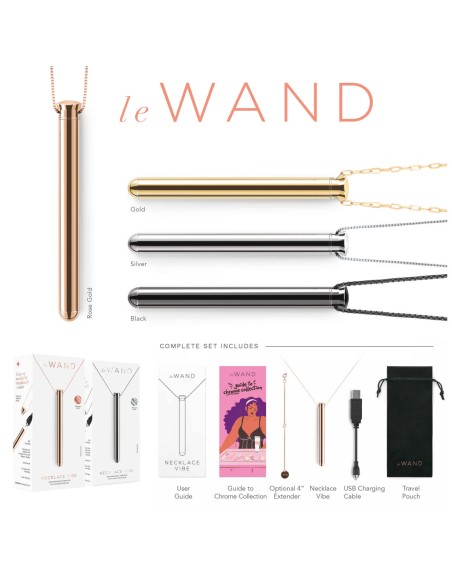 Vibromasseur à boules Le Wand Necklace Pendentif Rose Or