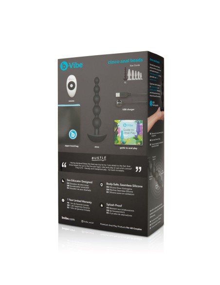 Anale à Perles Noire B-Vibe 9516 Silicone
