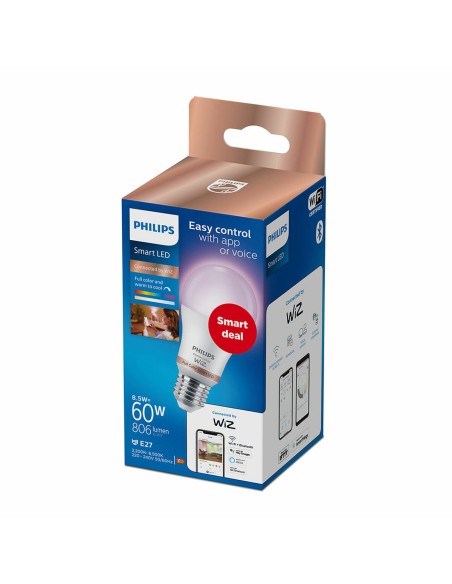 Ampoule à Puce Philips Wiz Full Colors F 8,5 W E27 806 lm (2200-6500 K)