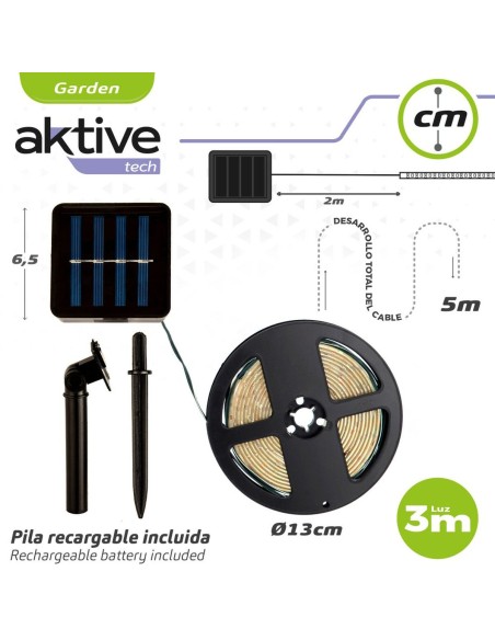 Bande lumineuse Aktive LED Multicouleur Jardin 3 m (6 Unités)