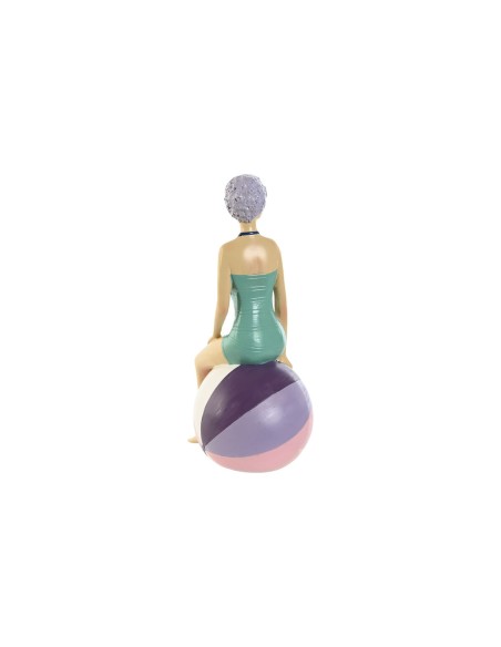 Figurine Décorative Home ESPRIT Turquoise Lila méditerranéen 12,5 x 9 x 26,5 cm (2 Unités)