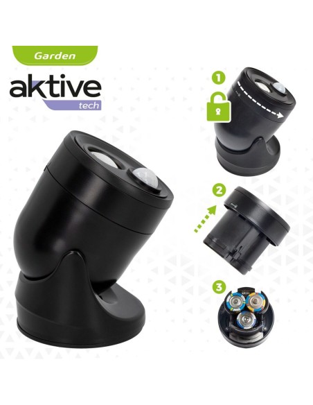 Lampe LED avec Capteur de Mouvement Aktive Plastique 10,5 x 12,5 x 13,5 cm (12 Unités)
