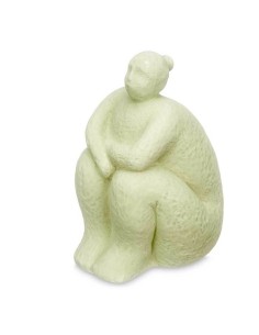 Figurine Décorative Vert Dolomite 18 x 30 x 19 cm (4 Unités) Femme Assis 2