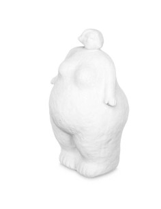 Figurine Décorative Blanc Dolomite 14 x 25 x 11 cm (6 Unités) Femme À pied 2
