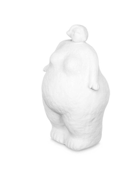 Figurine Décorative Blanc Dolomite 14 x 25 x 11 cm (6 Unités) Femme À pied