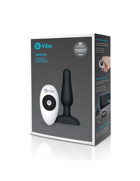 Plug anal avec télécommande B-Vibe NOVICE Noir