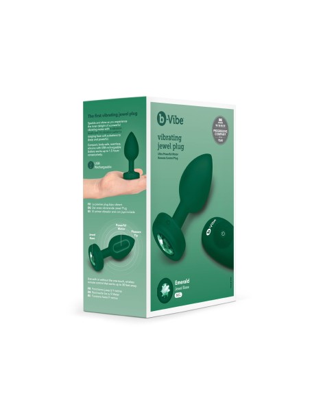 Plug Anal B-Vibe Vibrating Jewel Vert M/L