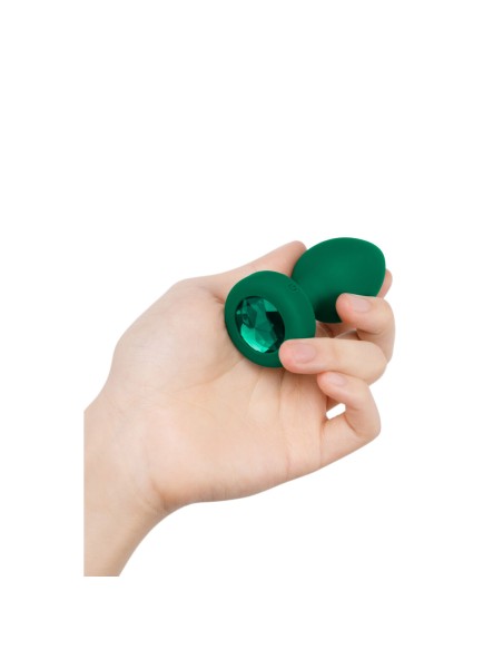 Plug Anal B-Vibe Vibrating Jewel Vert M/L