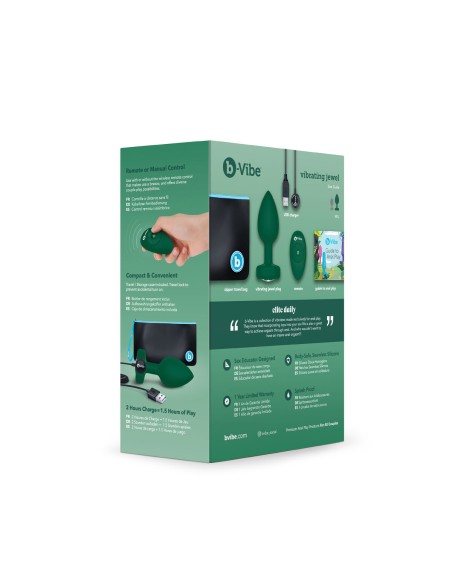 Plug Anal B-Vibe Vibrating Jewel Vert M/L