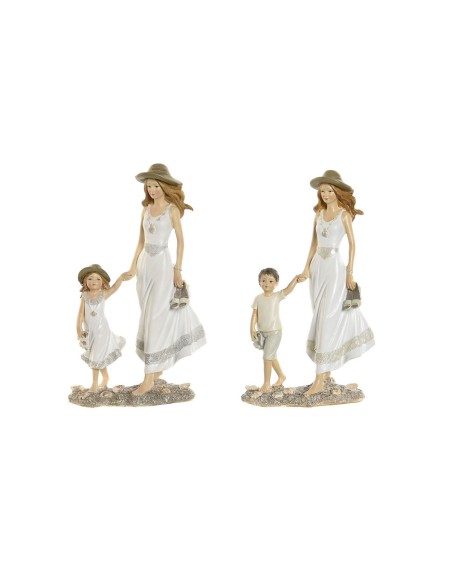 Figurine Décorative Home ESPRIT Blanc Beige 14,5 x 8 x 24,5 cm (2 Unités)