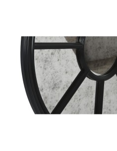 Miroir mural Home ESPRIT Noir Finition vieillie 100 x 5 x 100 cm 2