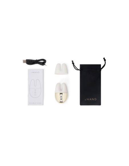 Vibration de Stimulation Double Le Wand Blanc