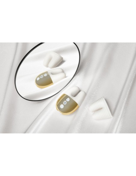 Vibration de Stimulation Double Le Wand Blanc