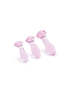 Plug Anal Dream Toys Glaze Rose 3 Pièces 2