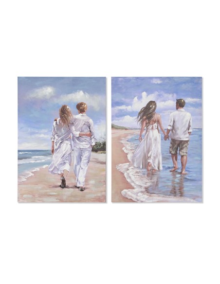 Cadre Home ESPRIT Plage méditerranéen 70 x 3 x 100 cm (2 Unités)