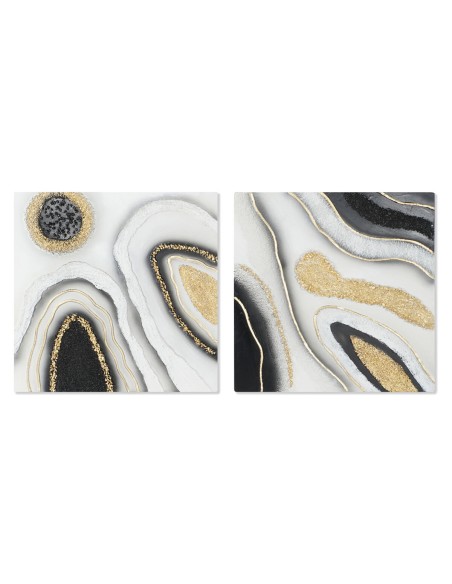 Cadre Home ESPRIT Abstrait 80 x 3 x 80 cm (2 Unités)