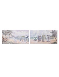 Cadre Home ESPRIT Plage méditerranéen 120 x 3 x 60 cm (2 Unités)