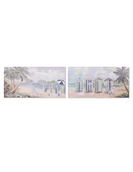 Cadre Home ESPRIT Plage méditerranéen 120 x 3 x 60 cm (2 Unités)