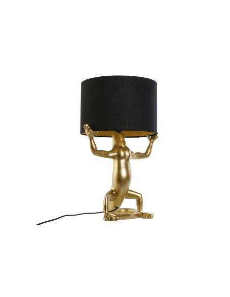 Lampe de bureau Home ESPRIT Noir Doré Résine 50 W 220 V 31 x 28 x 50 cm (2 Unités)