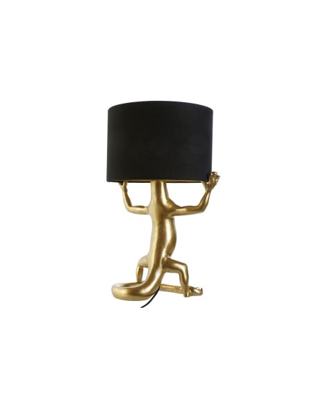 Lampe de bureau Home ESPRIT Noir Doré Résine 50 W 220 V 31 x 28 x 50 cm (2 Unités)