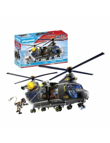 Ensemble de jouets Playmobil Police Plane City Action Plastique