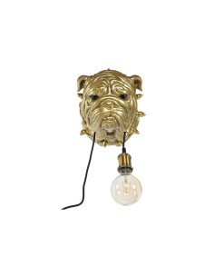 Applique Home ESPRIT Doré Résine 50 W Moderne Bulldog 220 V 25 x 23 x 29 cm